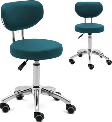 Obrázek produktu pro Expondo physa Stohovatelný stolička s opěrkou zad – 46–60 cm – 150 kg  – tyrkysová