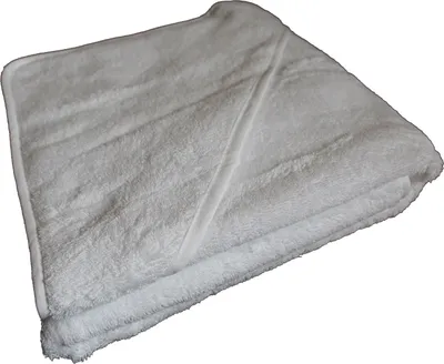 Produktbild von Baby Kapuzen Badetuch 100 x 100 cm, 100% Baumwolle, weiß, uni Walk, Frottier, Frottee