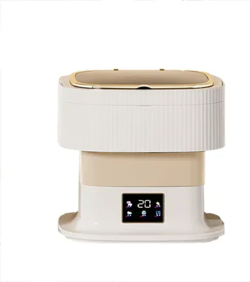 Immagine prodotto di INF Mini Lavatrice Pieghevole 60W - 10.5L Portatile Compatta con Touch Screen Cachi