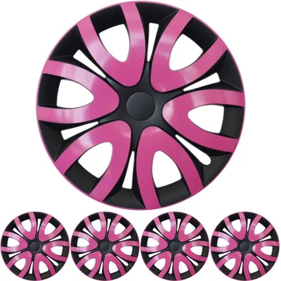 Radzierblenden Set "Mika" 16 ZOLL in Pink / Schwarz 4x PREMIUM DESIGN Radkappen in der Farbe Schwarz von F.H.U.P. OLSZEWSKI