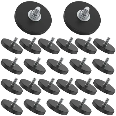 24 Neodymium-Magnete Ø 43 mm, 8,5 kg Haftkraft, mit M6-Schrauben