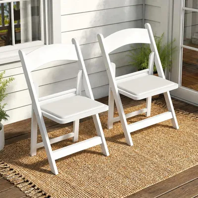 Productafbeelding van Clevich klapstoelen, tuinstoelen, set van 2, geschikt tot 200 kg, stapelbaar, gaststoelen, gepoedercoat
