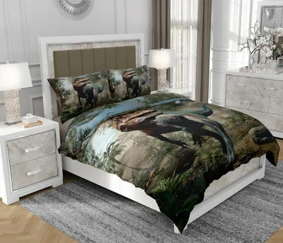 Produktbild von Bettwäsche 200x220 cm + 2x70x80 cm, 3-teilig, 100% Baumwolle, Satin, Reißverschluss, Bunt - SOVIO | So.Z0017