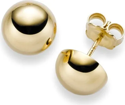 Ohrstecker-Halbkugel-10mm-aus-585-Gelbgold