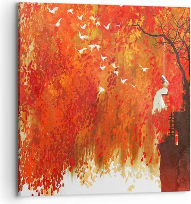 Produktbild von Bild auf Leinwand - Leinwandbild - Frau Abstraktion - 70x70cm - Wand Bild - Wanddeko - Wandbilder - Leinwanddruck - Bilder - Kunstdruck - Wanddekoration - Leinwand bilder - Wandkunst - AC70x70-3836
