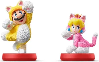 Immagine prodotto di Nintendo amiibo Cat Mario e Cat Peach Figura da gaming interattiva
