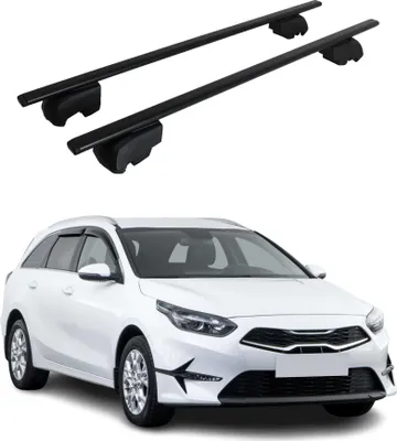 Image de Barres de toit Transversales pour Kia Ceed Break 2019-2021 Fer Noir ABE