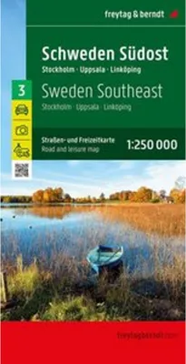 Image de Suède sud-est, carte routière et de loisirs 1:250.000, freytag & berndt