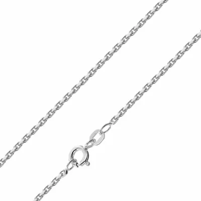 trendor 51122 Herren-Halskette 925 Silber Ankerkette Diamantiert 1,6 mm 1