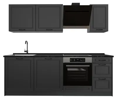 Imagen del producto de Mueble de cocina Vicco R-Line Antracita casa de campo/Antracita 220 cm encimera Antracita, Model 67826