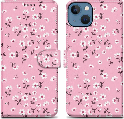 Produktbild von Cadorabo Schutzhülle für Apple iPhone 14 Hülle Design Rosa Handyhülle Schutzhülle Etui Magnetisch Case Cover