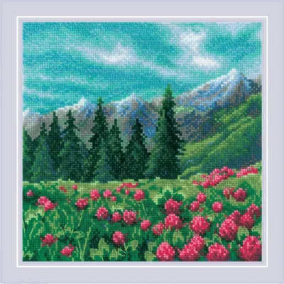Produktbild von Riolis Kreuzstich Set "Bergklee", Zählmuster, 20x20cm