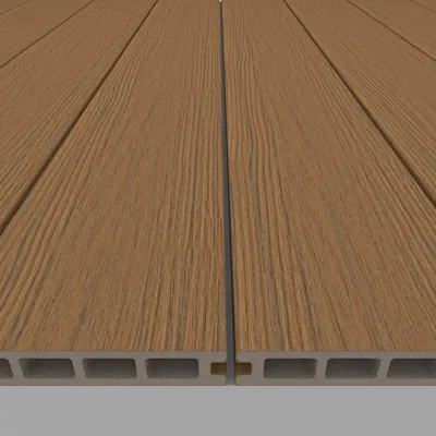 Produktbild von WPC Terrassendiele 25x140 mm ummantelt Teak 210 cm : Teak : 210 cm