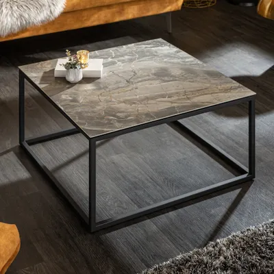 Produktbild von riess-ambiente Couchtisch SYMBIOSE 75cm taupe Marmor Keramik