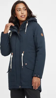 Produktbild von OXMO OXMelly Damen Übergangsmantel Parka Lange Jacke mit Kapuze