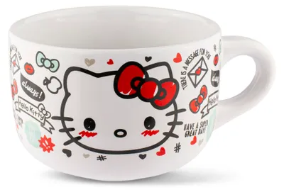 Produktbild von EUROtronic Hello Kitty Jumbo-Tasse, Einzelbild, 0,5 l, Mehrfarbig, Becher, Universal, 1 Stück(e)