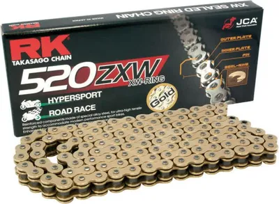 Immagine prodotto di Catena RK XW-Ring ZXW aperta 110 maglie 520 oro chiusura rivetto