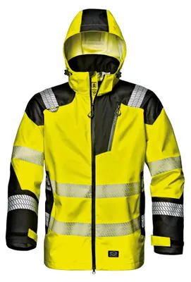 Produktbild von Sir Safety Storm Rush Warnschutz-Regenjacke reflektierend wasserdicht Gelb/Schwarz, L, HI-VIS GELB/SCHWARZ