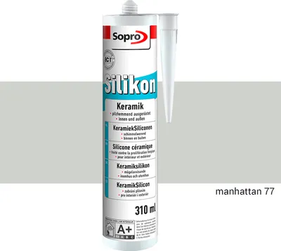 Produktbild von Sopro Silikon Keramik Fugen Fliesen 310ml Abdichtung Farbe manhattan 1 Stück