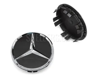 Obrázek produktu pro Středová krytka alu kola Ø 65/75mm, Mercedes A0040038009040 černá, chrom