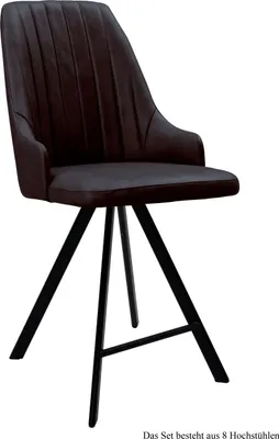 Produktbild von Thekenstuhl (8er-Set) Demeter 52x108x60 Schwarz/Espresso