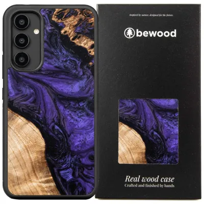 Immagine prodotto di Custodia In Legno E Resina Per Samsung Galaxy A54 5G Bewood Unique Violet - Viola E Nero