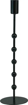 Produktbild von Schwarzer Stabkerzenhalter Metall Kerzenständer H30cm Dekoration
