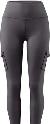 Obrázok produktu pre Dámske legíny Cargo s vreckami, vysoký pás, elastické legíny na jogu - CARGOFIT Grey S/M