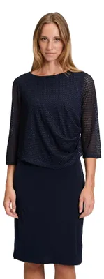 Produktbild von Vera Mont Damen 7080/4589 Kleid, Patch Dark Blue/Dark Blue, 40