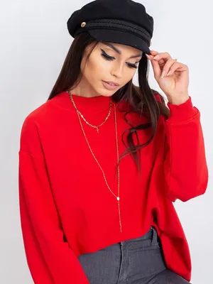 Zdjęcie produktu dla Basic Feel Good bluza damska bez kaptura Nilinde czerwona L/XL