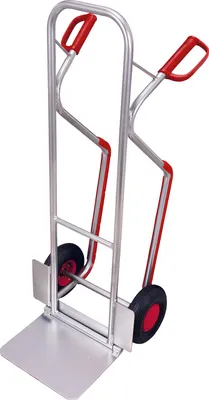 Produktbild von VARIOfit Aluminiumkarre abklappbare Schaufel 200kg Tragkraft mit Kunststoffgleitkufen Luftbereifung