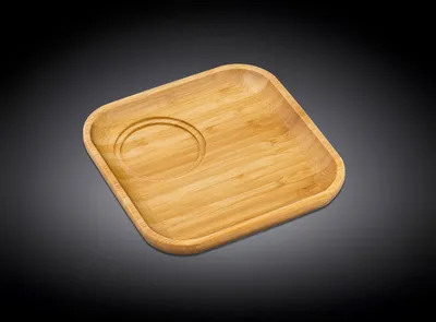 Produktbild von Wilmax Bambus Unterteller, quadratisch, 17,5 x 17,5 cm – WL-771116/A
