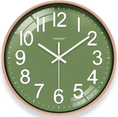 Image de Horloge murale moderne verte de 30 cm pour le salon