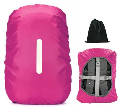 Produktbild von Tornister Regenschutz Schulranzen Regenverdeck mit Reflektoren Rosa L (50-60L)