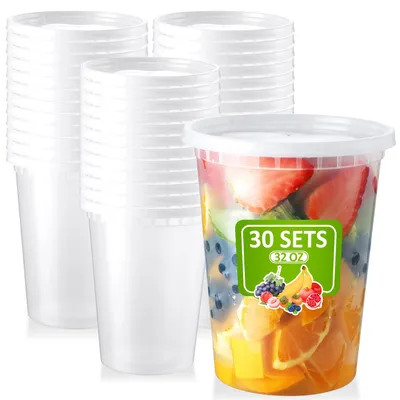 Vorratsdosen 30er Set, 960 ml, luftdicht, mikrowellengeeignet