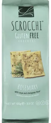 Produktbild von Laurieri Scrocchi Rozemarijn Glutenfrei 100g – Knusprige Rosmarin-Cracker