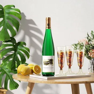 Zdjęcie produktu dla Szklanki do szampana - złoty brokat - zestaw 50 sztuk - plastik - 150 ml
