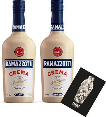 Produktbild von Ramazzotti 2er Set Crema 1815 Cappuccino Creme 0,7L (17% vol) Cappuccino Likör aus Italien Milano - [Enthält Sulfite]