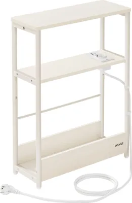 Produktbild von Songmics Beistelltisch mit Ladefunktion, cremeweiss