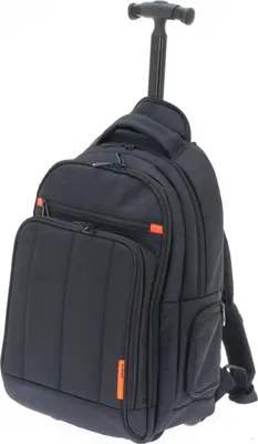 Produktbild von Geräumiger Akten Arbeits Notebook Rucksack mit Trolley Funktion Schwarz Bowatex