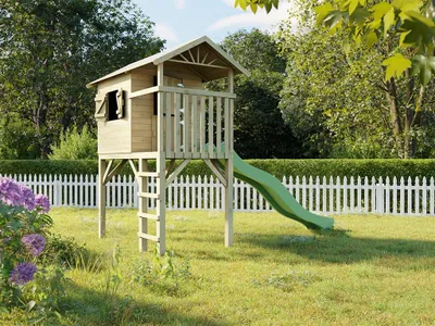 Produktbild von Stelzenhaus Tree Hut KDI inkl. Rutsche grün