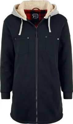 Produktbild von RED by EMP Damen schwarze Kapuzenjacke mit Teddyfutter L