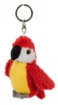 Produktbild von Schlüsselanhänger Ara, rot, 13cm, Tiere Schlüsselring Schlüssel Tier Plüsch Papagei Vogel