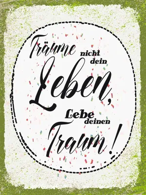 Produktbild von vianmo Holzschild 40x30 cm träume nicht dein Leben lebe Traum Dekoration