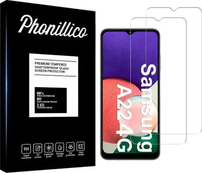 Produktbild von Hartglas für Samsung A22 4G  [2 Stück] Displayschutzfolie Screen Protector Film Anti-Kratzer Glas Resistant Phonillico®
