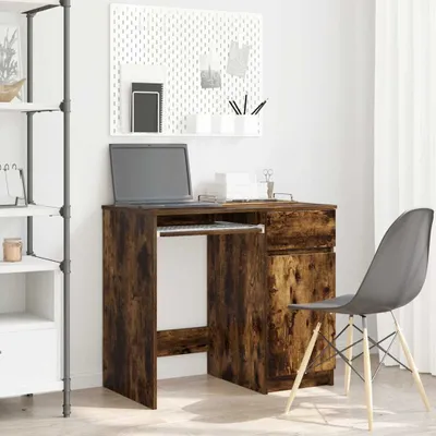 Produktbild von "2026 Promotion" Schreibtisch Räuchereiche 86x49x76 cm Holzwerkstoff - Schreibtische CC32388