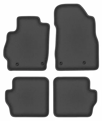 Produktbild von Velours-Fußmatten für Mazda 2 II 2007-2015 (Schrägheck) – 4-tlg, Graphit, passgenau – Wielganizator DURBAN