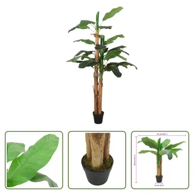 Obrázek produktu pro The Living Store Banánovník umělý 9 listů 120 cm zelený