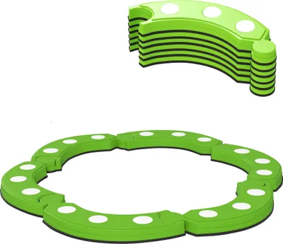 Produktbild von Balancebalken, 6 gebogene Segmente, sensorische Erhebungen, 50 kg Tragkraft, Grün