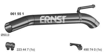 Produktbild von ERNST Abgasrohr Auspuffrohr für OPEL ASTRA J Hinten 061551